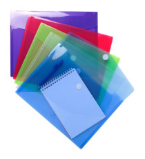 Busta a tasca con chiusura in velcro - PPL - 24x32 cm - colori assortiti - Exacompta Busta a tasca con chiusura in velcro - PPL - 24x32 cm - colori assortiti - Exacompta