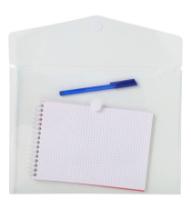 Busta a tasca con chiusura in velcro - PPL - 24x32 cm - trasparente - Exacompta Busta a tasca con chiusura in velcro - PPL - 24x32 cm - trasparente - Exacompta