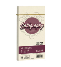 Busta Calligraphy Millerighe - 110 x 220 mm - 100 gr - avorio 02 - Favini - conf. 25 pezzi Busta Calligraphy Millerighe - 110 x 220 mm - 100 gr - avorio 02 - Favini - conf. 25 pezzi