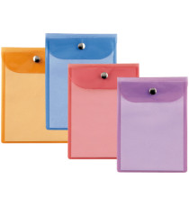 Busta con bottone Press 5 Color - PVC - 13x18 cm - colori assortiti - Sei Rota