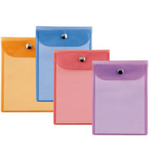 Busta con bottone Press 7 Color - PVC - 18x24 cm - colori assortiti - Sei Rota Busta con bottone Press 7 Color - PVC - 18x24 cm - colori assortiti - Sei Rota