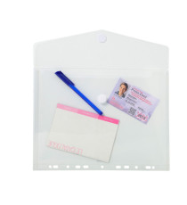 Busta forata con chiusura in velcro - PPL - 24 x 32 cm - trasparente - Exacompta
