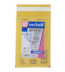 Busta imbottita Sacboll - B (14 x 27 cm) - carta - avana - Blasetti - conf. 10 pezzi Busta imbottita Sacboll - B (14 x 27 cm) - carta - avana - Blasetti - conf. 10 pezzi