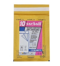 Busta imbottita Sacboll - C (17 x 27 cm) - carta - avana - Blasetti - conf. 10 pezzi Busta imbottita Sacboll - C (17 x 27 cm) - carta - avana - Blasetti - conf. 10 pezzi