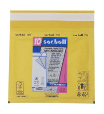 Busta imbottita Sacboll - CD (20 x 22 cm) - carta - avana - Blasetti - conf. 10 pezzi Busta imbottita Sacboll - CD (20 x 22 cm) - carta - avana - Blasetti - conf. 10 pezzi