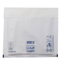 Busta imbottita Sacboll - CD (20 x 22 cm) - carta - bianco - Blasetti - conf. 10 pezzi Busta imbottita Sacboll - CD (20 x 22 cm) - carta - bianco - Blasetti - conf. 10 pezzi