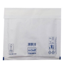 Busta imbottita Sacboll - CD (20 x 22 cm) - carta - bianco - Blasetti - conf. 10 pezzi Busta imbottita Sacboll - CD (20 x 22 cm) - carta - bianco - Blasetti - conf. 10 pezzi