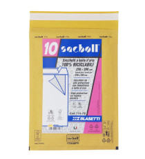 Busta imbottita Sacboll - FG (25 x 39 cm) - carta - avana - Blasetti - conf. 10 pezzi Busta imbottita Sacboll - FG (25 x 39 cm) - carta - avana - Blasetti - conf. 10 pezzi