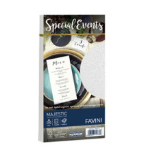 Busta Special Events metal - 110 x 220 mm - 120 gr - bianco - Favini - conf. 10 buste