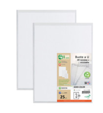Buste a sacco Gaia - PP riciclato - 22 x 30 cm - buccia - trasparente - Sei rota - conf. 25 pezzi Buste a sacco Gaia - PP riciclato - 22 x 30 cm - buccia - trasparente - Sei rota - conf. 25 pezzi