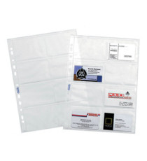 Buste forate Portabiglietti - 8 Tasche - 22,2x31,2 cm - trasparente - Favorit - conf. 10 pezzi Buste forate Portabiglietti - 8 Tasche - 22,2x31,2 cm - trasparente - Favorit - conf. 10 pezzi