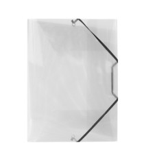 Cartella 3 lembi con elastico angolare Lumina - 22 x 30cm - dorso variabile - PP - trasparente - Favorit