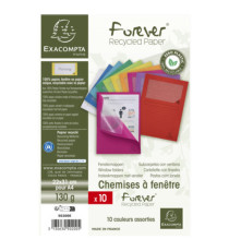 Cartellina a L Forever - con finestra - 130g - 22 x 31 cm - colori assortiti - Exacompta - conf. 10 pezzi Cartellina a L Forever - con finestra - 130g - 22 x 31 cm - colori assortiti - Exacompta - conf. 10 pezzi