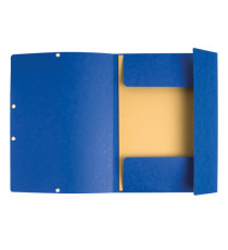 Cartellina con elastico - cartoncino lustrè - 3 lembi - 400 gr - 24x32 cm - blu - Exacompta Cartellina con elastico - cartoncino lustrè - 3 lembi - 400 gr - 24x32 cm - blu - Exacompta