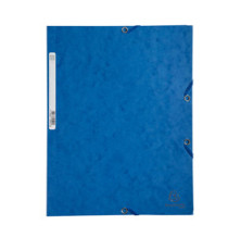 Cartellina con elastico - cartoncino lustrè - 3 lembi - 400 gr - 24x32 cm - blu - Exacompta Cartellina con elastico - cartoncino lustrè - 3 lembi - 400 gr - 24x32 cm - blu - Exacompta