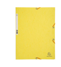 Cartellina con elastico - cartoncino lustrè - 3 lembi - 400 gr - 24x32 cm - giallo limone - Exacompta Cartellina con elastico - cartoncino lustrè - 3 lembi - 400 gr - 24x32 cm - giallo limone - Exacompta