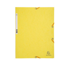 Cartellina con elastico - cartoncino lustrè - 3 lembi - 400 gr - 24x32 cm - giallo limone - Exacompta Cartellina con elastico - cartoncino lustrè - 3 lembi - 400 gr - 24x32 cm - giallo limone - Exacompta