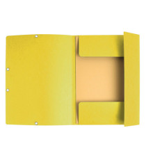 Cartellina con elastico - cartoncino lustrè - 3 lembi - 400 gr - 24x32 cm - giallo limone - Exacompta Cartellina con elastico - cartoncino lustrè - 3 lembi - 400 gr - 24x32 cm - giallo limone - Exacompta