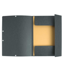 Cartellina con elastico - cartoncino lustrè - 3 lembi - 400 gr - 24x32 cm - grigio - Exacompta Cartellina con elastico - cartoncino lustrè - 3 lembi - 400 gr - 24x32 cm - grigio - Exacompta