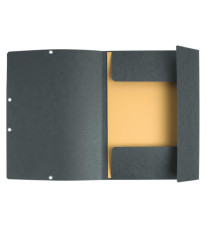 Cartellina con elastico - cartoncino lustrè - 3 lembi - 400 gr - 24x32 cm - grigio - Exacompta Cartellina con elastico - cartoncino lustrè - 3 lembi - 400 gr - 24x32 cm - grigio - Exacompta