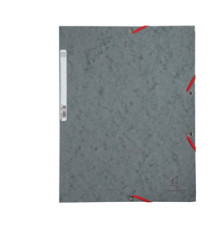 Cartellina con elastico - cartoncino lustrè - 3 lembi - 400 gr - 24x32 cm - grigio - Exacompta Cartellina con elastico - cartoncino lustrè - 3 lembi - 400 gr - 24x32 cm - grigio - Exacompta