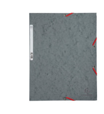 Cartellina con elastico - cartoncino lustrè - 3 lembi - 400 gr - 24x32 cm - grigio - Exacompta Cartellina con elastico - cartoncino lustrè - 3 lembi - 400 gr - 24x32 cm - grigio - Exacompta