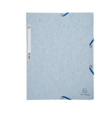Cartellina con elastico - cartoncino lustrè - 3 lembi - 400 gr - 24x32 cm - grigio chiaro - Exacompta Cartellina con elastico - cartoncino lustrè - 3 lembi - 400 gr - 24x32 cm - grigio chiaro - Exacompta