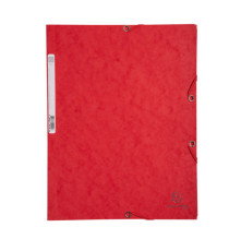 Cartellina con elastico - cartoncino lustrè - 3 lembi - 400 gr - 24x32 cm - rosso - Exacompta Cartellina con elastico - cartoncino lustrè - 3 lembi - 400 gr - 24x32 cm - rosso - Exacompta