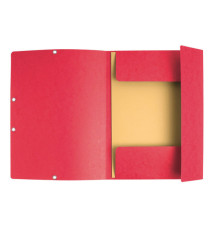 Cartellina con elastico - cartoncino lustrè - 3 lembi - 400 gr - 24x32 cm - rosso - Exacompta Cartellina con elastico - cartoncino lustrè - 3 lembi - 400 gr - 24x32 cm - rosso - Exacompta
