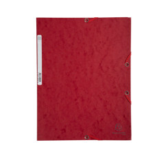 Cartellina con elastico - cartoncino lustrè - 3 lembi - 400 gr - 24x32 cm - rosso ciliegia - Exacompta Cartellina con elastico - cartoncino lustrè - 3 lembi - 400 gr - 24x32 cm - rosso ciliegia - Exacompta