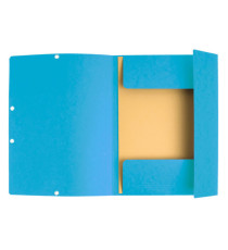 Cartellina con elastico - cartoncino lustrè - 3 lembi - 400 gr - 24x32 cm - turchese - Exacompta Cartellina con elastico - cartoncino lustrè - 3 lembi - 400 gr - 24x32 cm - turchese - Exacompta