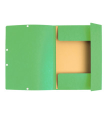 Cartellina con elastico - cartoncino lustrè - 3 lembi - 400 gr - 24x32 cm - verde tiglio - Exacompta Cartellina con elastico - cartoncino lustrè - 3 lembi - 400 gr - 24x32 cm - verde tiglio - Exacompta