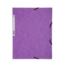 Cartellina con elastico - cartoncino lustrè - 3 lembi - 400 gr - 24x32 cm - viola - Exacompta Cartellina con elastico - cartoncino lustrè - 3 lembi - 400 gr - 24x32 cm - viola - Exacompta