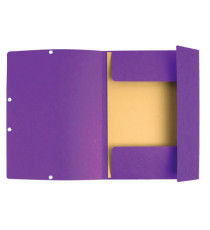 Cartellina con elastico - cartoncino lustrè - 3 lembi - 400 gr - 24x32 cm - viola - Exacompta Cartellina con elastico - cartoncino lustrè - 3 lembi - 400 gr - 24x32 cm - viola - Exacompta