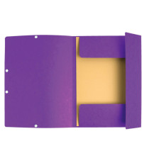 Cartellina con elastico - cartoncino lustrè - 3 lembi - 400 gr - 24x32 cm - viola - Exacompta Cartellina con elastico - cartoncino lustrè - 3 lembi - 400 gr - 24x32 cm - viola - Exacompta