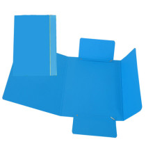 Cartellina con elastico - cartone plastificato - 3 lembi - 17x25 cm - azzurro - Cartotecnica del Garda Cartellina con elastico - cartone plastificato - 3 lembi - 17x25 cm - azzurro - Cartotecnica del Garda