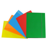 Cartellina con elastico - cartone plastificato - 3 lembi - 17x25 cm - colori assortiti - Cartotecnica del Garda Cartellina con elastico - cartone plastificato - 3 lembi - 17x25 cm - colori assortiti - Cartotecnica del Garda
