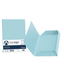 Cartelline 3 lembi Acqua - 200 gr - 24,5x34,5 cm - celeste - Favini - conf. 25 pezzi