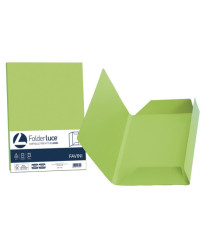 Cartelline 3 lembi Luce - 200 gr - 24,5x34,5 cm - pistacchio - Favini - conf. 25 pezzi