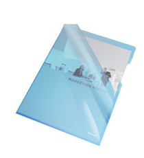 Cartelline a L - PVC - liscio - 21x29,7 cm - blu cristallo - Esselte - conf. 25 pezzi Cartelline a L - PVC - liscio - 21x29,7 cm - blu cristallo - Esselte - conf. 25 pezzi