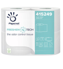 Carta igienica classica Freshen Tech - 2 veli - 300 strappi - diametro 12,2 cm - 9,5 cm x 33,3 mt - Papernet - pacco 4 r Carta igienica classica Freshen Tech - 2 veli - 300 strappi - diametro 12,2 cm - 9,5 cm x 33,3 mt - Papernet - pacco 4 r