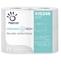 Carta igienica classica Freshen Tech - 2 veli - 300 strappi - diametro 12,2 cm - 9,5 cm x 33,3 mt - Papernet - pacco 4 r Carta igienica classica Freshen Tech - 2 veli - 300 strappi - diametro 12,2 cm - 9,5 cm x 33,3 mt - Papernet - pacco 4 r