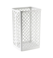 Cestino gettacarta 510 - A51001 - listellato - 35 L - bianco - Mar plast