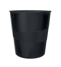 Cestino gettacarte Leitz Recycle - altezza 32,4 cm - diametro 29 cm - 15 L - nero - Leitz