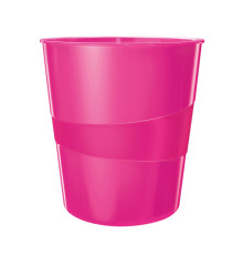 Cestino gettacarte WOW - altezza 32,4  cm - diametro 29 cm - 15 L - fucsia metallizzato - Leitz Cestino gettacarte WOW - altezza 32,4  cm - diametro 29 cm - 15 L - fucsia metallizzato - Leitz