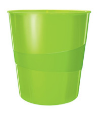 Cestino gettacarte WOW - altezza 32,4 cm - diametro 29 cm - 15 L - verde lime - Leitz Cestino gettacarte WOW - altezza 32,4 cm - diametro 29 cm - 15 L - verde lime - Leitz