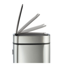 Cestino no touch - con sensore - 24 x 24 x 43 cm- 12 lt - argento metallizzato - Durable Cestino no touch - con sensore - 24 x 24 x 43 cm- 12 lt - argento metallizzato - Durable