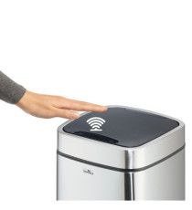 Cestino no touch - con sensore - 27 x 27 x 57 cm- 21 lt - argento metallizzato - Durable Cestino no touch - con sensore - 27 x 27 x 57 cm- 21 lt - argento metallizzato - Durable