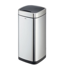 Cestino no touch - con sensore - 30,5 x 30,5 x 69 cm - 35 lt - argento metallizzato - Durable Cestino no touch - con sensore - 30,5 x 30,5 x 69 cm - 35 lt - argento metallizzato - Durable