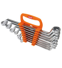 Chiavi poligonale - doppie curvate - misure assortite - CRV - Valex - conf. 8 pezzi